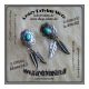 Ohrstecker , Oval , Federn , Navajo , Stein: T�rkis ,...