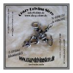 Anhnger , Motiv: Skelettkreuz mit Schlangen , 3-D