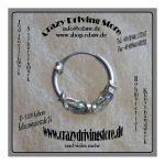 Ohrring , Creole , Glasstein , glitzernd , Größe: 10mm ,...