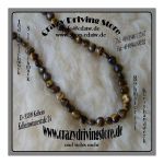 Steinhalskette , Herzform , Stein: Tigerauge