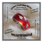 Zehenring , Bltter , emailliert , Farbe: rot , wei ,...