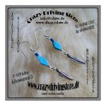 Ohrh�nger , Trapez , Feder , Stein: T�rkis , Oberfl.:...