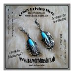 Ohrh�nger , Bl�tter , Bl�te , Stein: T�rkis , Oberfl.:...