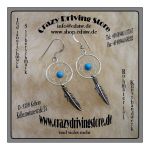 Ohrh�nger , Dreamcatcher , Traumf�nger , Feder , T�rkis ,...