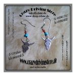 Ohrh�nger , Stierkopf , Skull , Koralle , T�rkis ,...