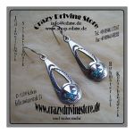 Ohrh�nger , Tropfen , Stein: T�rkis , Koralle , Oberfl.:...