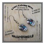 Ohrh�nger , Bl�tter , verschiedene Steine , Oberfl.:...