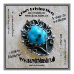 Ohrstecker , Floral , Stein: T�rkis , Oberfl�che:...