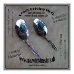 Ohrstecker , Oval , Federn , Navajo , Stein: T�rkis ,...