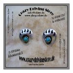 Ohrstecker , B�rentatze , Navajo , Stein: T�rkis ,...