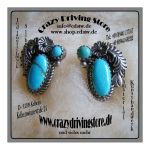 Ohrstecker , Florales Muster , Navajo , T�rkis ,...