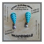 Ohrstecker , Blatt , Zuni , Stein: T�rkis ,...
