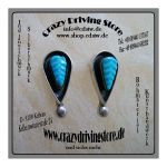 Ohrstecker , Blatt , Zuni , Stein: T�rkis ,...