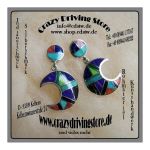 Ohrstecker , Halbmond , Zuni , Stein: verschieden ,...