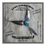 Collier , Bl�tter , Stein: T�rkis , Oberfl�che: gl�nzend...