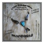 Collier , Bl�tter , Stein: T�rkis , Oberfl�che: gl�nzend...