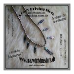 Collier , Federn , Stein: T�rkis , Oberfl�che: gl�nzend ,...