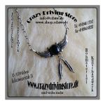 Collier , Bl�tter , Feder , Stein: Onyx , Oberfl.:...