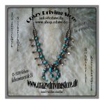 Collier , Floral , Stein: T�rkis , Oberfl�che: gl�nzend ,...