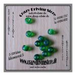 Glasperlen , Crowbeads , Farbe: flaschengrn , hell ,...