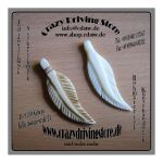 Rohmaterial , Knochenschnitzerei , Feder , wei� ,...