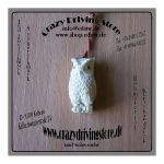 Rohmaterial , Knochenschnitzerei , Eule, 3-D , wei� ,...